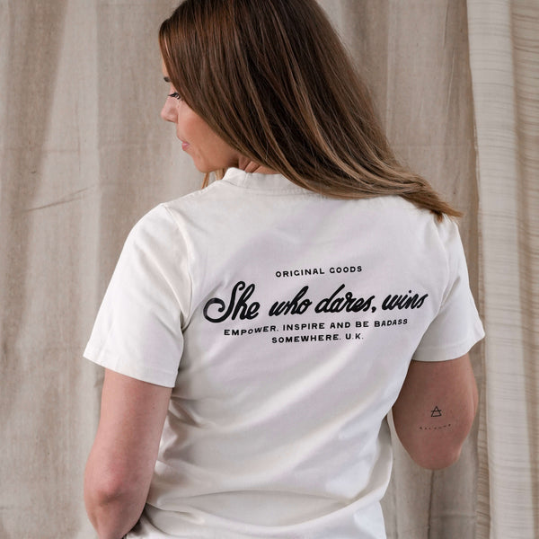 Heavy Weight Original Goods Cream T-shirt