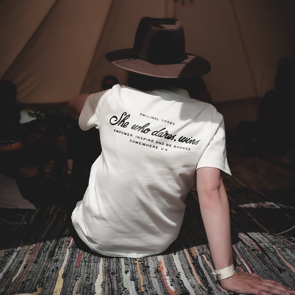 Heavy Weight Original Goods Cream T-shirt