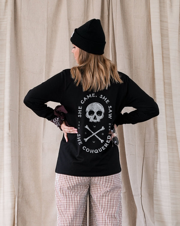 She Conquered Vintage Print Tee V2