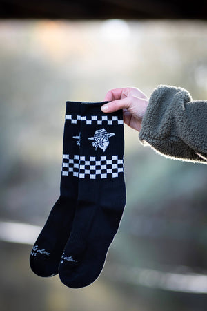 3 PACK! Checkered Crew Sports Socks (size 3-8)