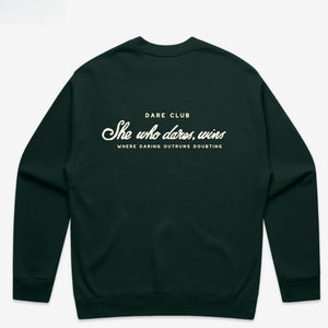 Relaxed Dare Club Pine Green Sweatshirt