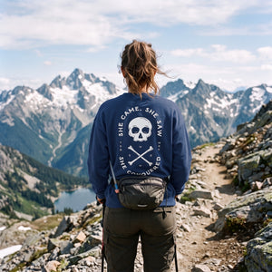 Relaxed She Came, She Saw Sweatshirt Blue